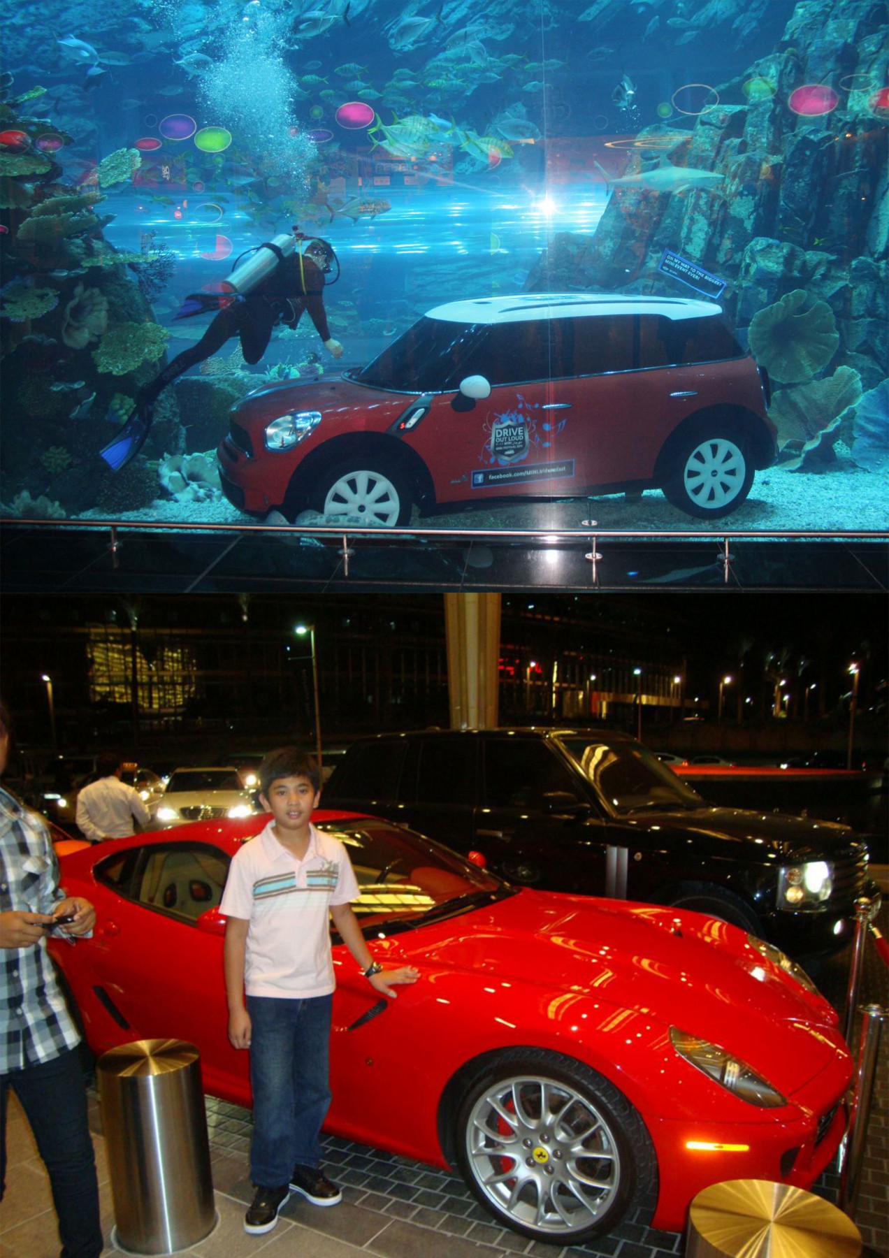 Dubai Mall Car show in Aquarium The Mall Of Dubai UAE Beautiful Global
