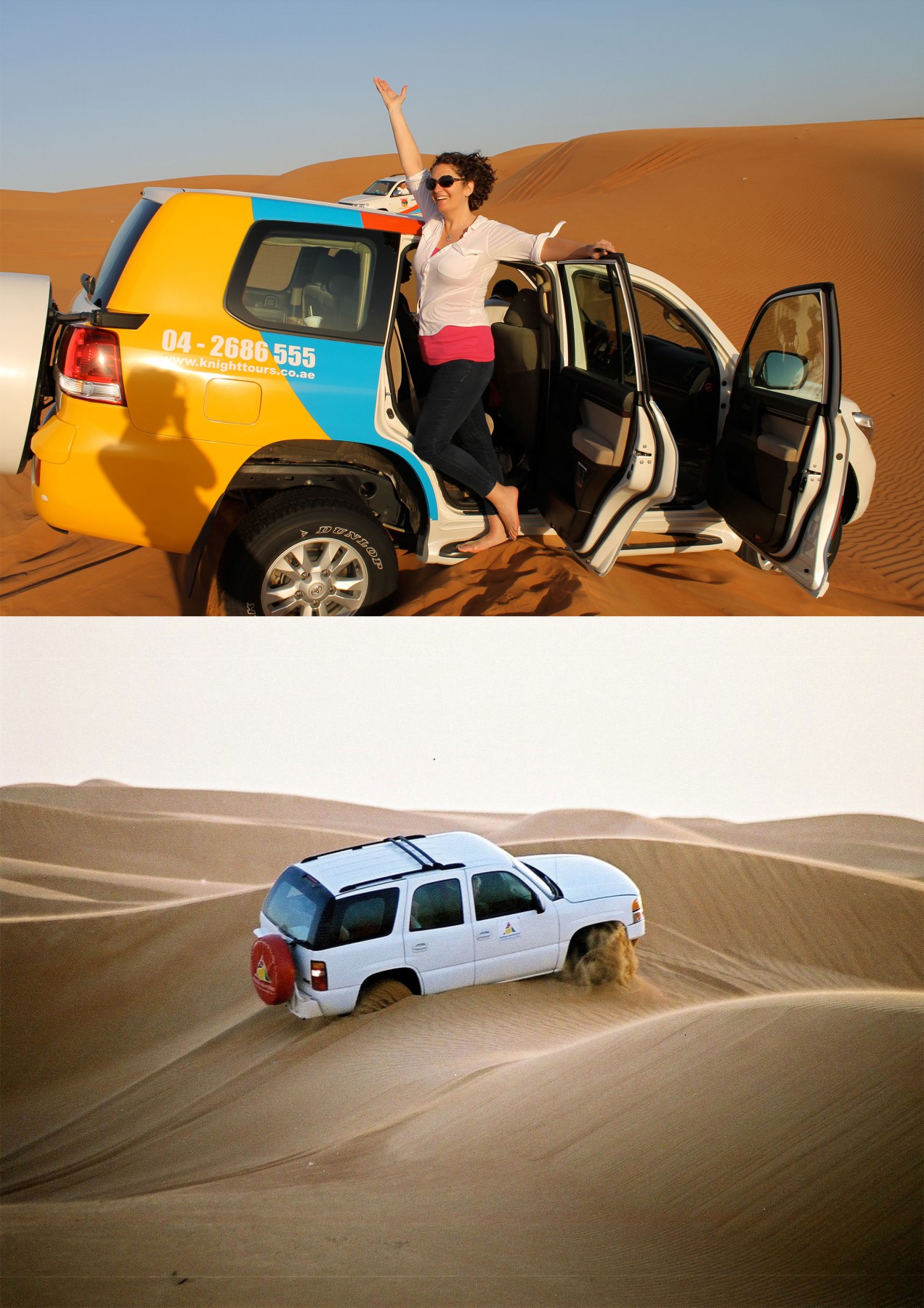 Jeeps Stuck in Desert Dubai Desert Safari Beautiful Global